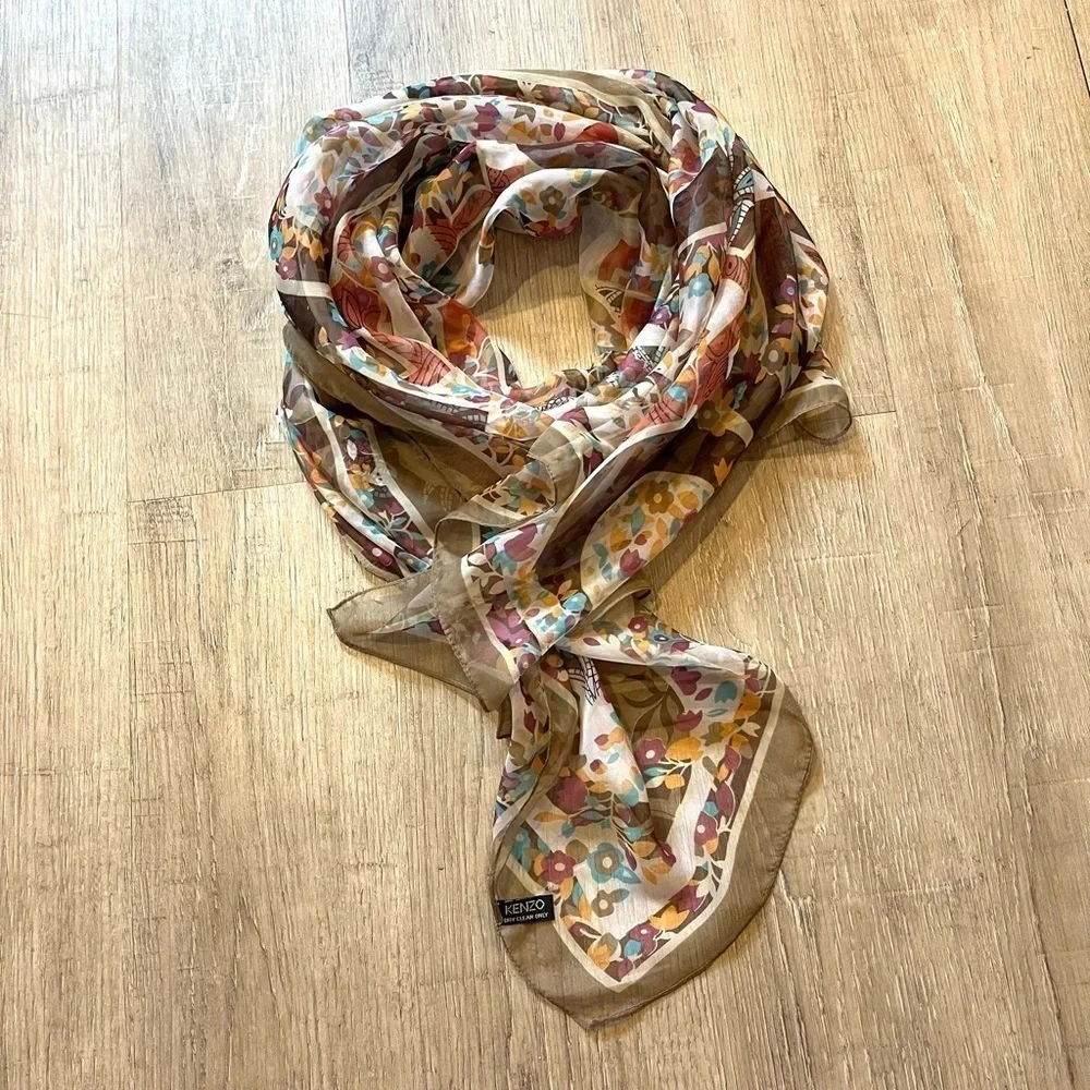 Kenzo Silk Scarf Oblong